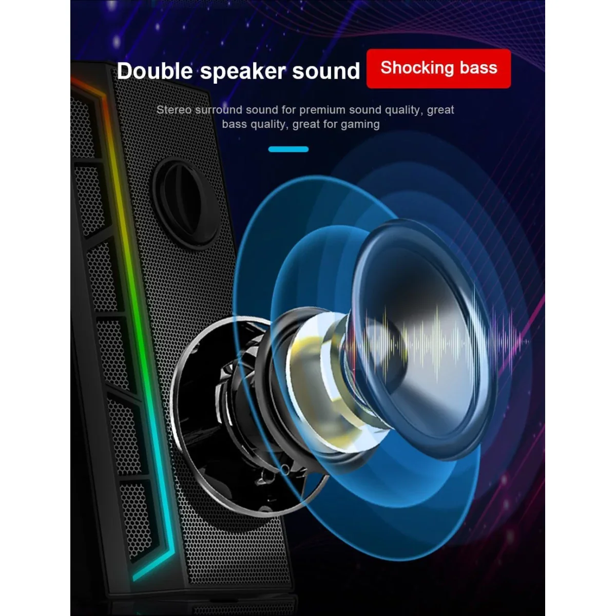 Redragon GS580 Calliope RGB Desktop PC Speakers - Image 6