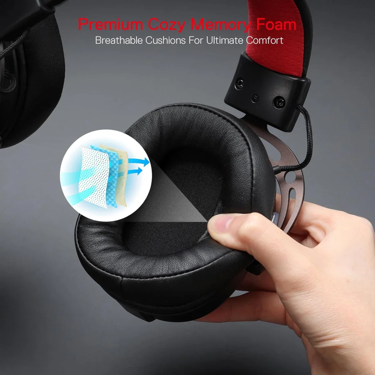 Redragon H376BR Aurora Wired Gaming Headset - Black - Image 2
