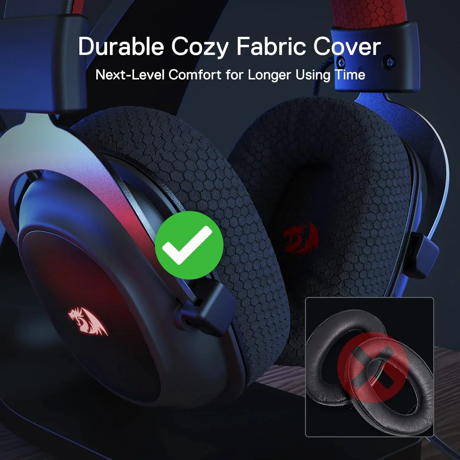 Redragon H510 PRO Zeus-X RGB Wireless Gaming Headset - 7.1 Surround Sound - Image 3