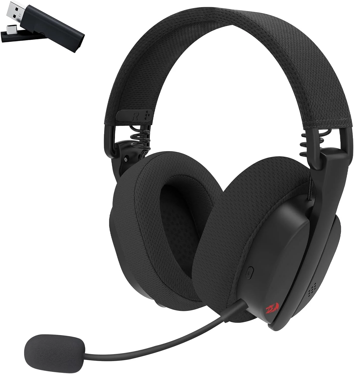 Redragon H888 LUCE Wireless Gaming Headset with 7.1 Surround Sound 3-Mode Gaming Headphones