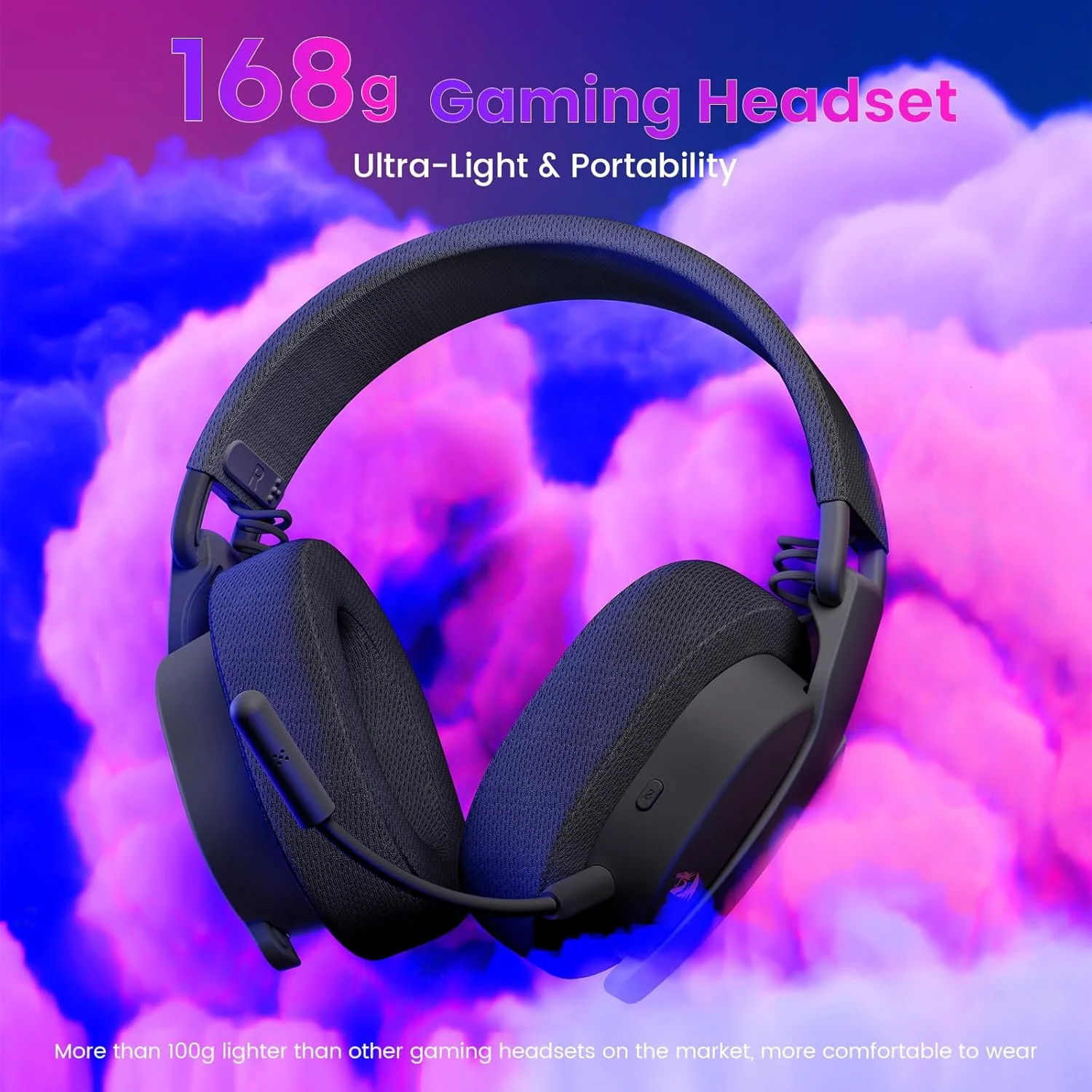 Redragon H888 LUCE Wireless Gaming Headset with 7.1 Surround Sound 3-Mode Gaming Headphones - Image 5