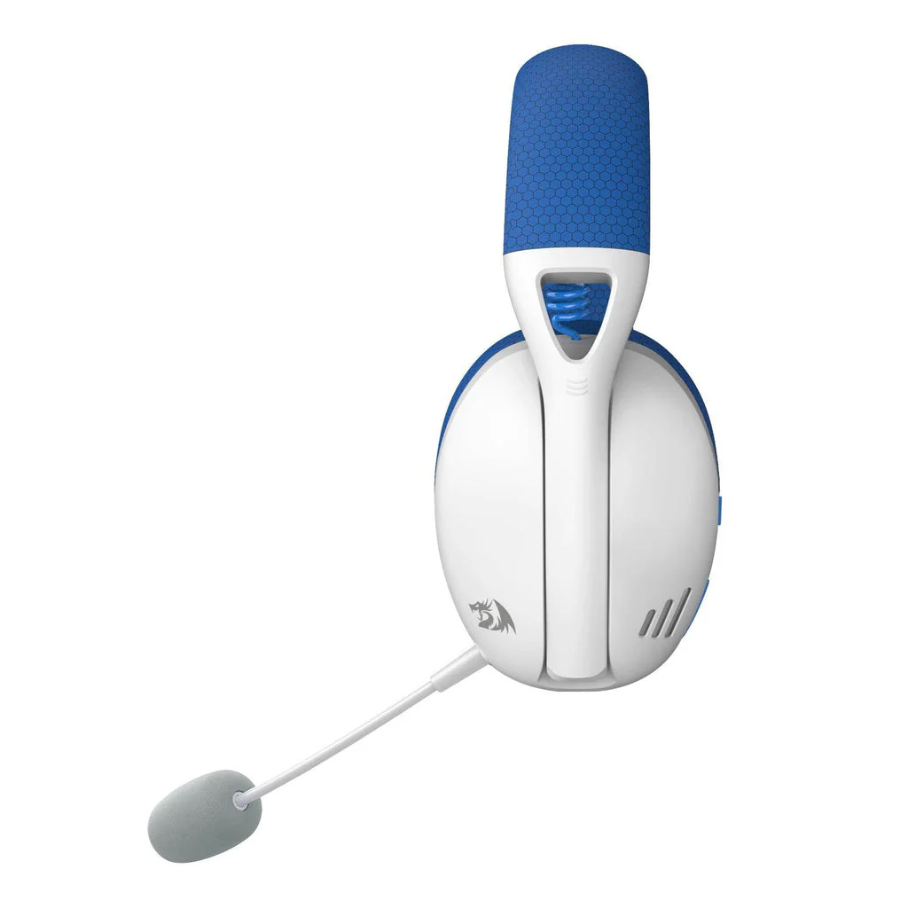 Redragon IRE Pro Ultra Light BT/Wireless Gaming Headset - White/Blue - Image 2