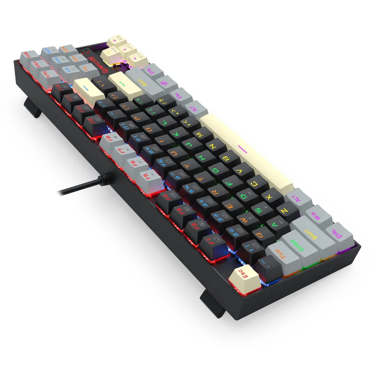 Redragon K552LGY KUMARA 87% Wired Mechanical Gaming Keyboard (BL-SW) - Grey - Image 5