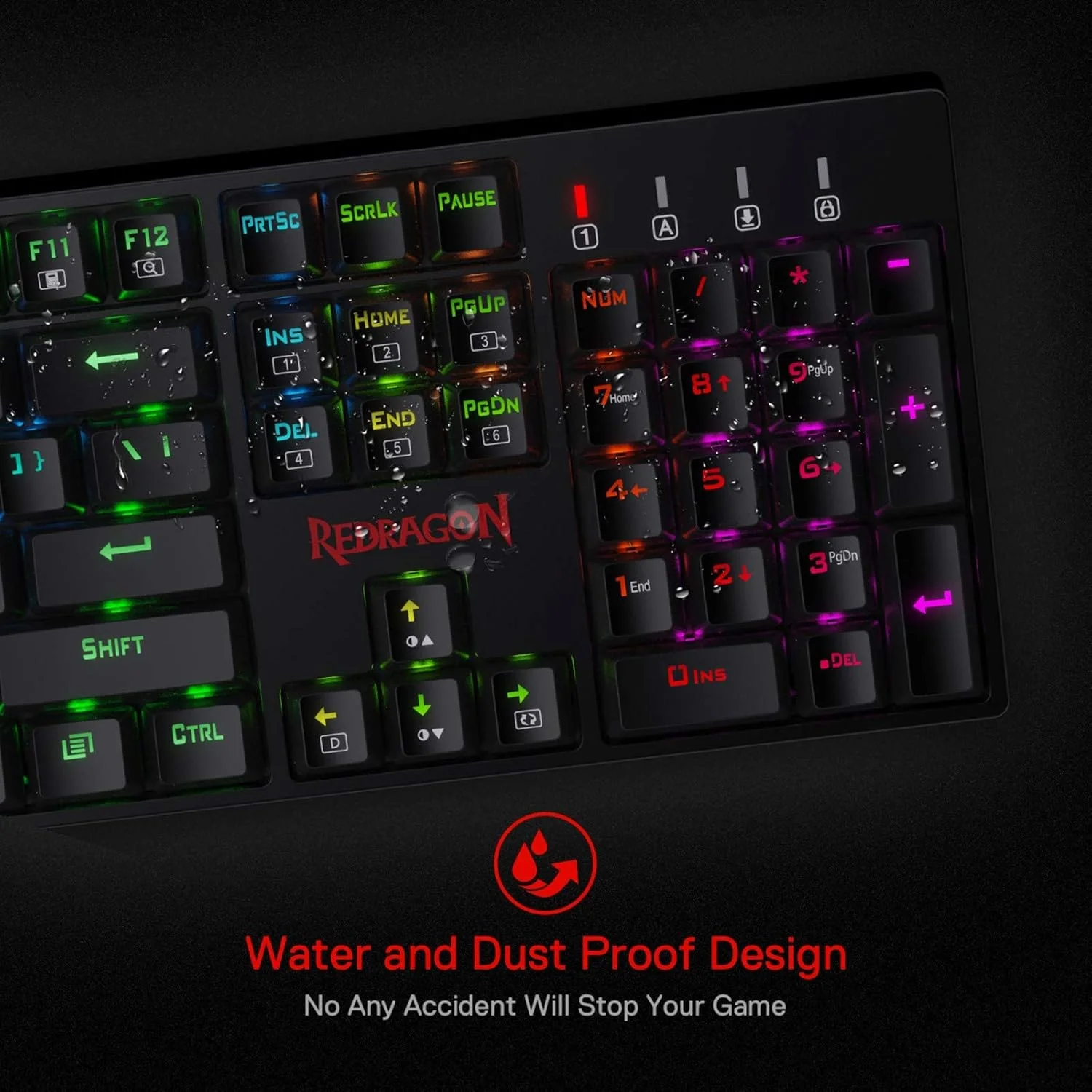 Redragon K582 SURARA RGB Wired Mechanical Gaming Keyboard Quiet-Red Switches - Black - Image 3