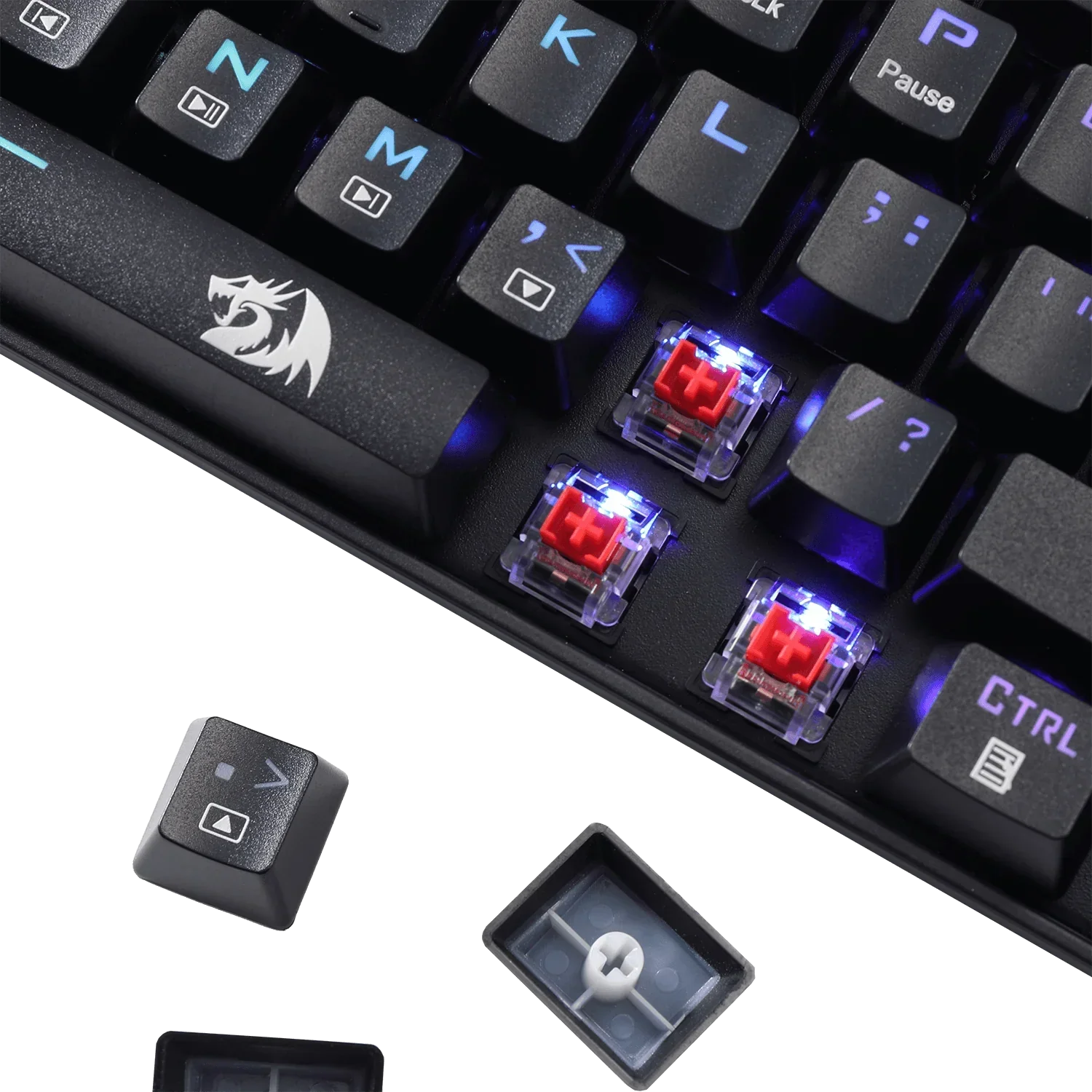 REDRAGON K599-KRS DEIMOS 65% RGB RED SWITCH GAMING KEYBOARD - Image 4
