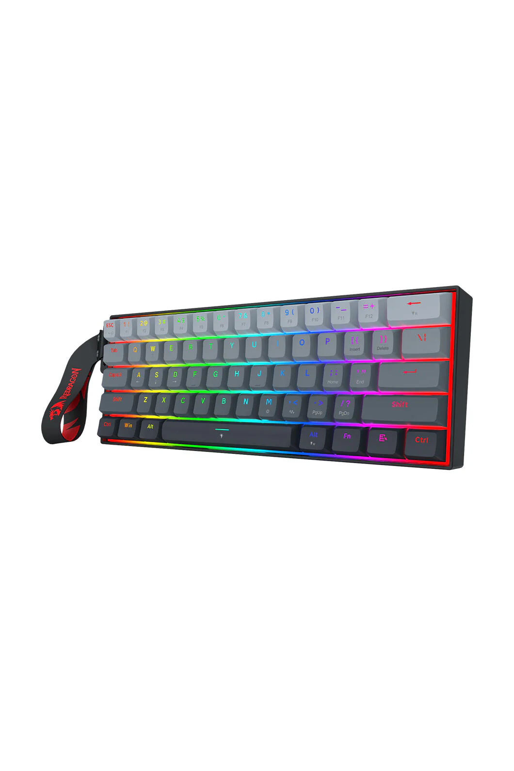 Redragon K617GGB-RGB-MP Fizz Grey 60% Rapid Trigger Magnetic RGB Gaming Keyboard