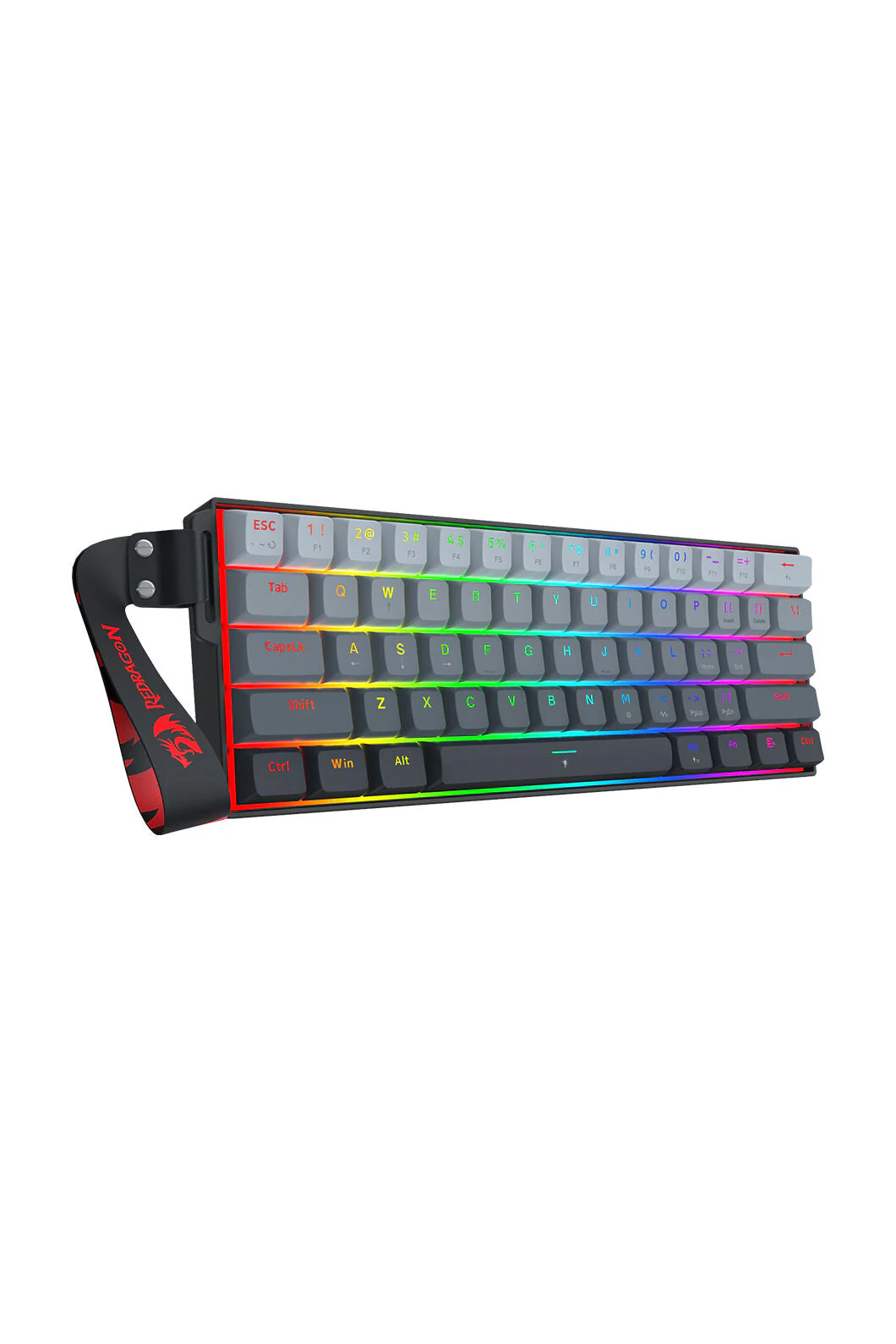 Redragon K617GGB-RGB-MP Fizz Grey 60% Rapid Trigger Magnetic RGB Gaming Keyboard - Image 3