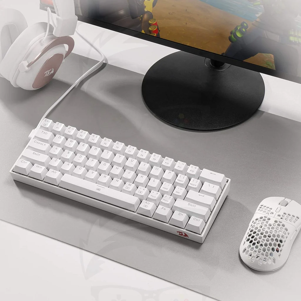 Redragon K630 Dragonborn 60% Wired RGB Gaming Keyboard - Black\White - Image 8