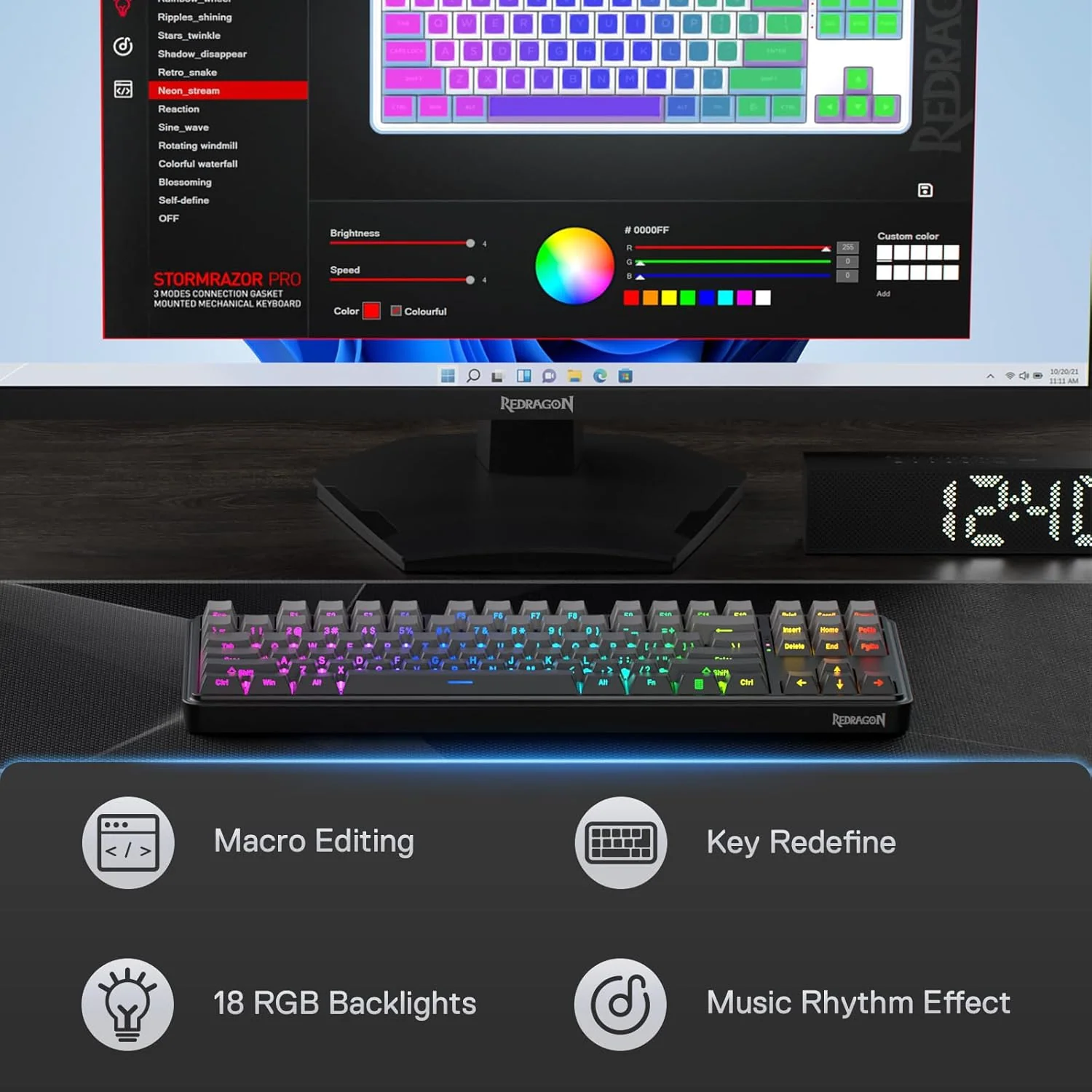 REDRAGON K707 STAR BLADE MAGNETIC KEYBOARD - Image 4