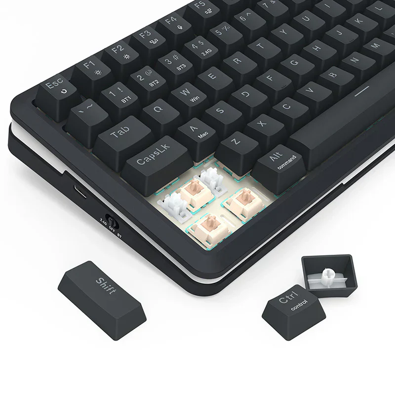 Redragon K708 Pro 75% Wireless/BT RGB Mechanical Keyboard with LCD Screen - Image 4
