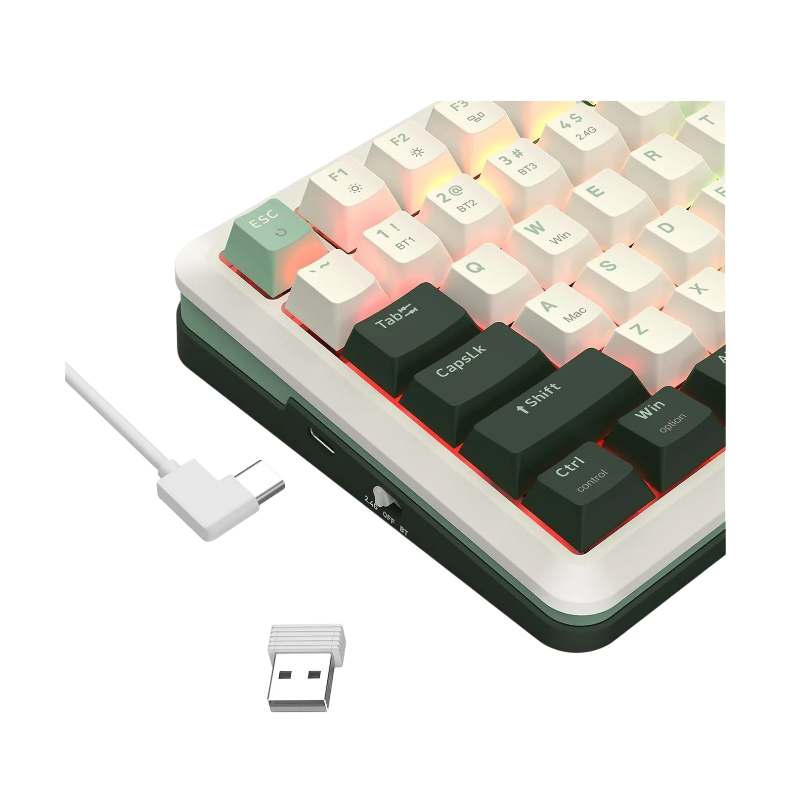 Redragon K708 Pro Wireless (2.4G/Bluetooth/USB) Mechanical Gaming Keyboard - Image 4