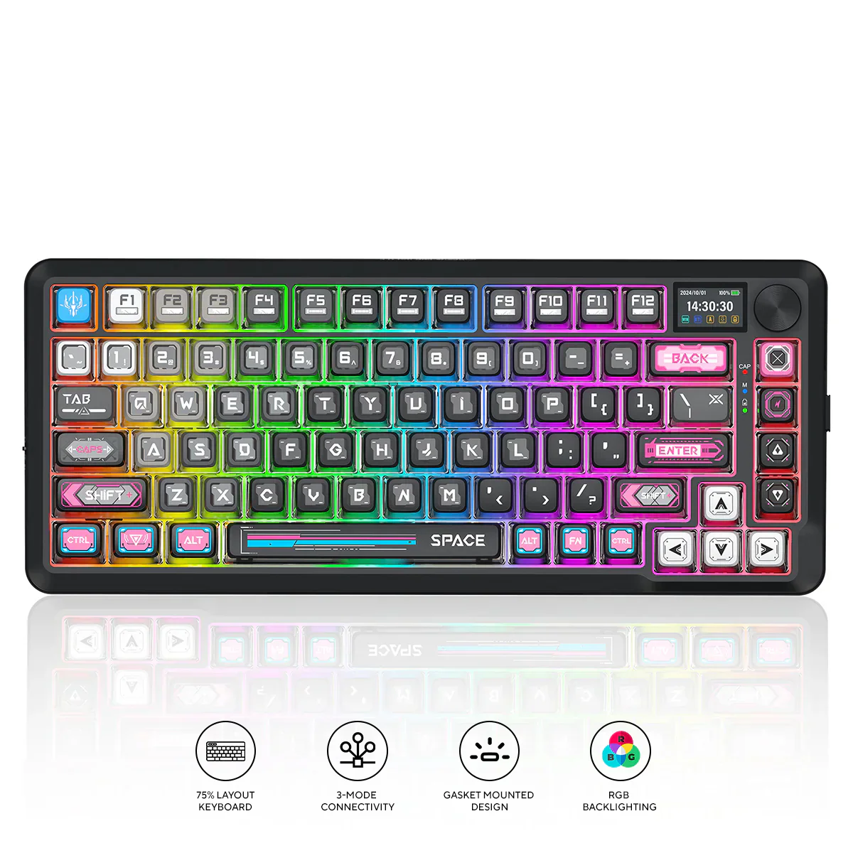 Redragon K708RGB-PRO FLEKACT LCD screen GASKET Gaming Keyboard BK