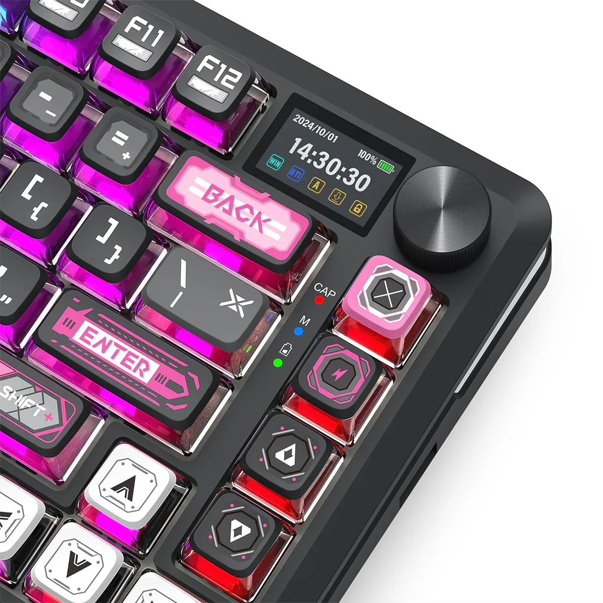 Redragon K708RGB-PRO FLEKACT LCD screen GASKET Gaming Keyboard BK - Image 4