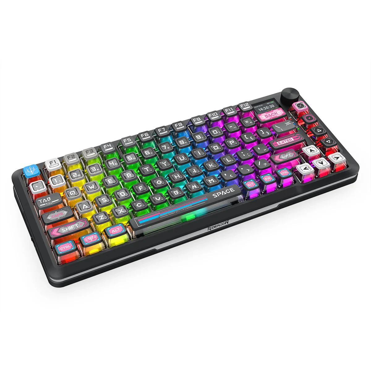 Redragon K708RGB-PRO FLEKACT LCD screen GASKET Gaming Keyboard BK - Image 6
