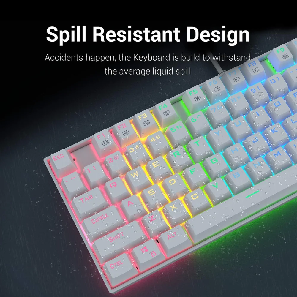 Redragon KUMARA K552 RGB-1 Wired Gaming Keyboard - White - Image 5