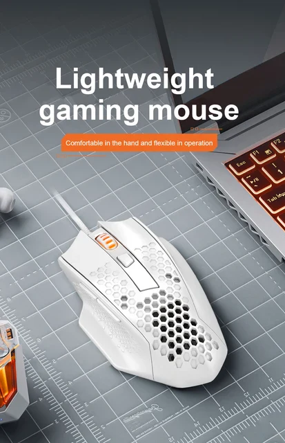 Redragon M585 Lightweight Wired Gaming Mouse - White - Image 2