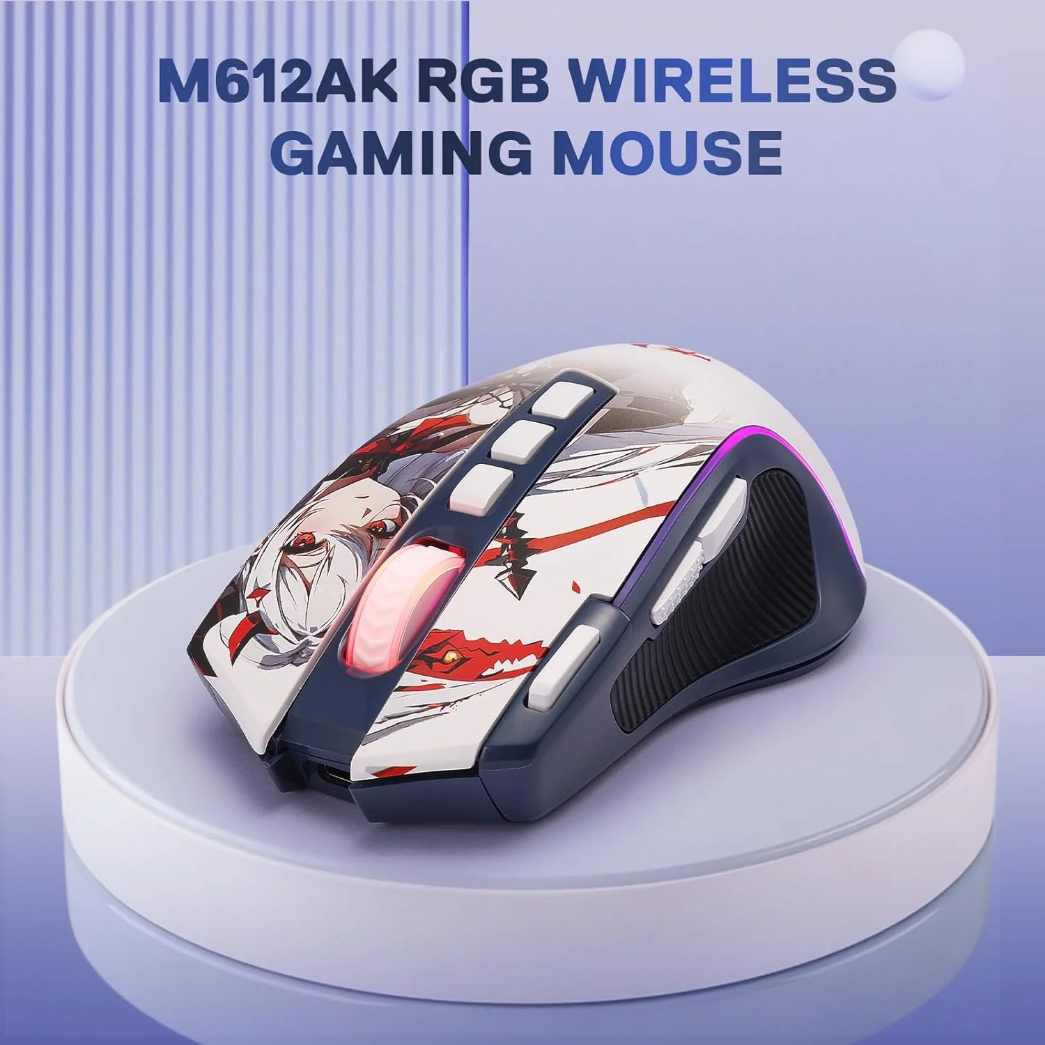 Redragon M612AK PRO RGB Anime 8000 DPI Wired/Wireless Gaming Mouse - Image 6