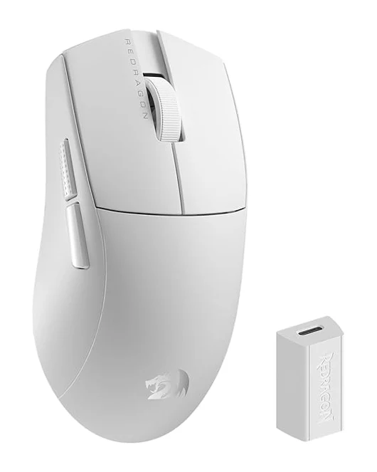 Redragon M916 King 4K Pro Ultra-Light 3-Mode Wireless Gaming Mouse (Black/White) - Image 5