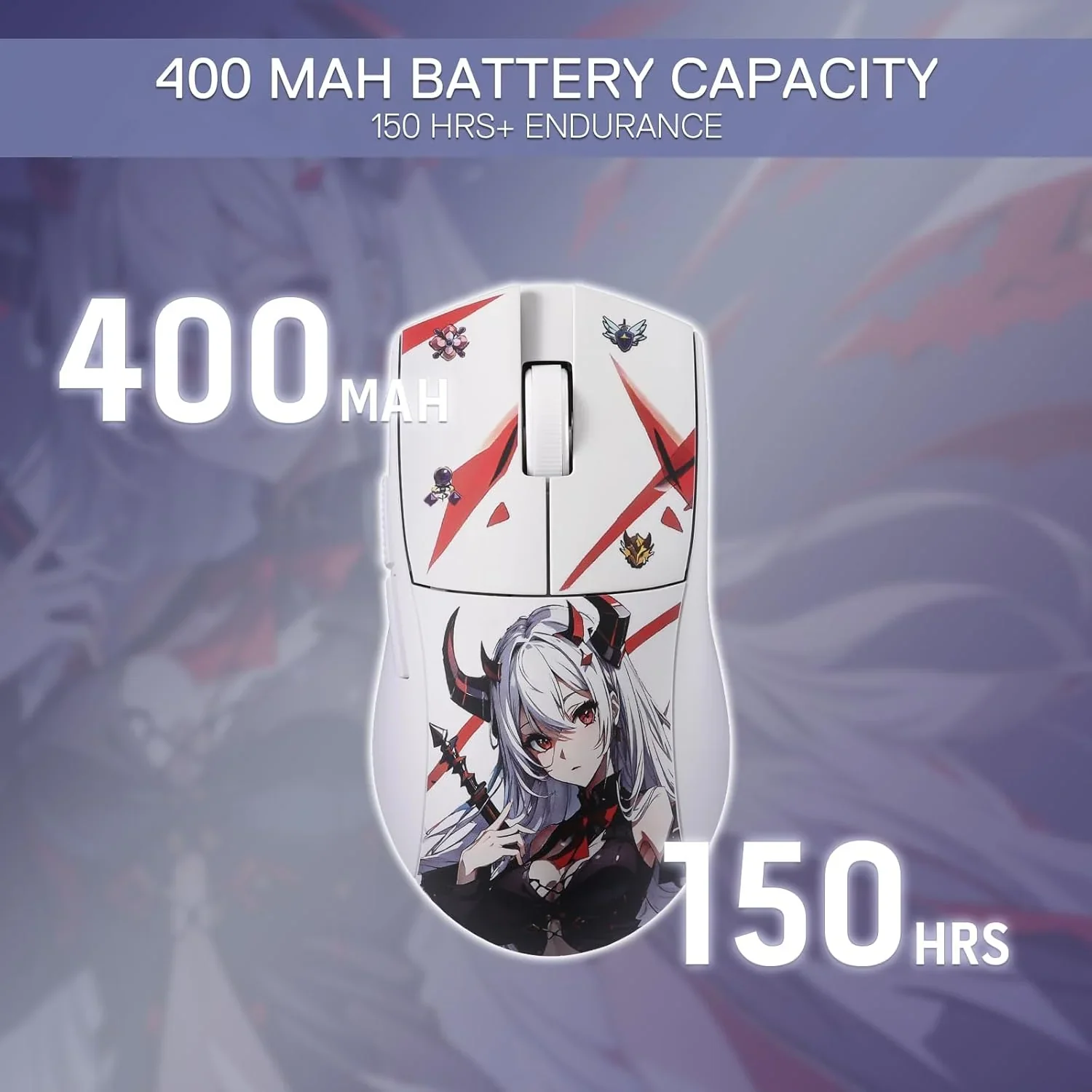 Redragon M916AK PRO 3-Mode Anime Gaming Mouse, 42G Ultra-Light 26K DPI Gaming Mouse - Image 3