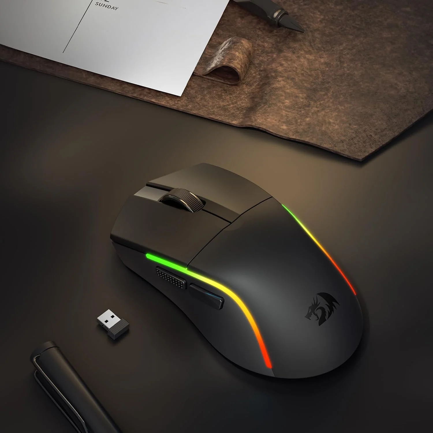 Redragon MCM816-PRO Tri-Mode Wireless Gaming Mouse - Black - Image 2
