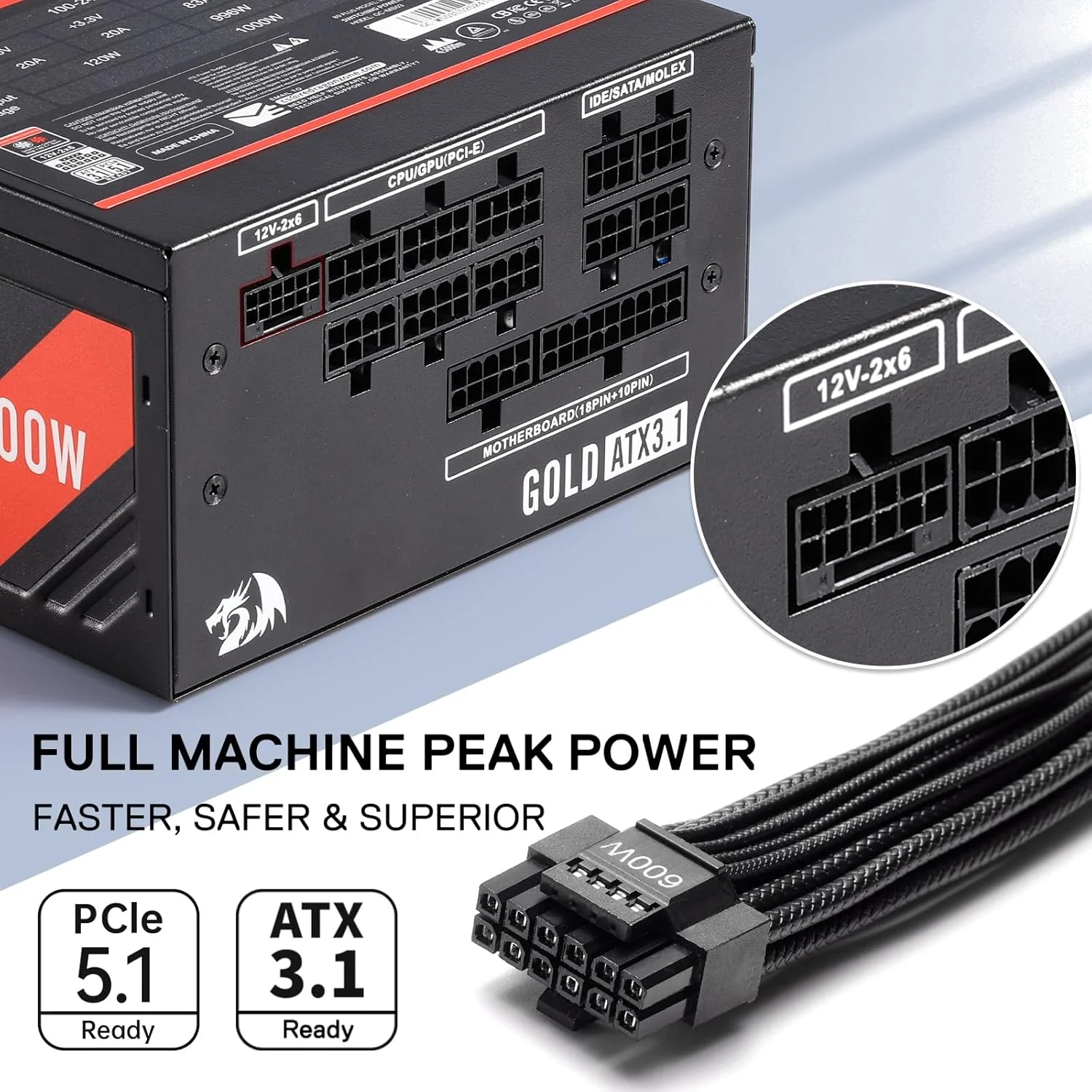 Redragon RGPS GC-PS011 800W 80 Plus Bronze Power Supply - Image 5
