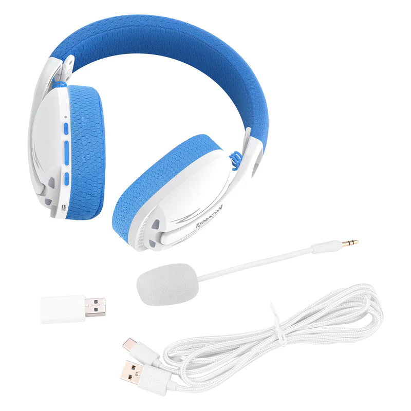 Redragon SKULD Pro 3-mode Light-Weight Gaming Headset - White - Image 3