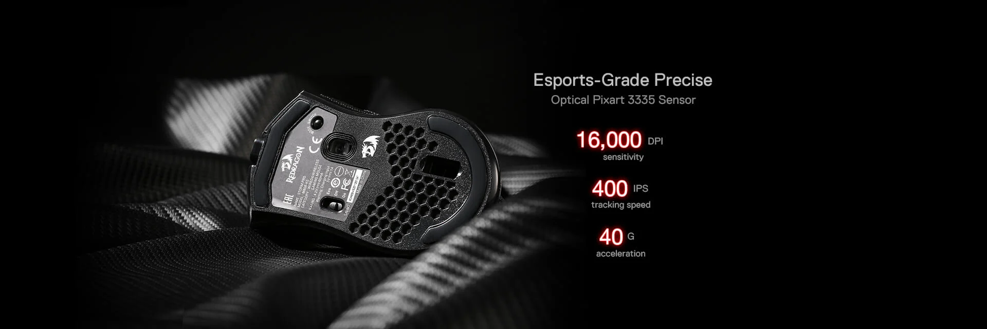 REDRAGON STORM PRO M808 RGB Wireless Gaming Mouse - Image 8