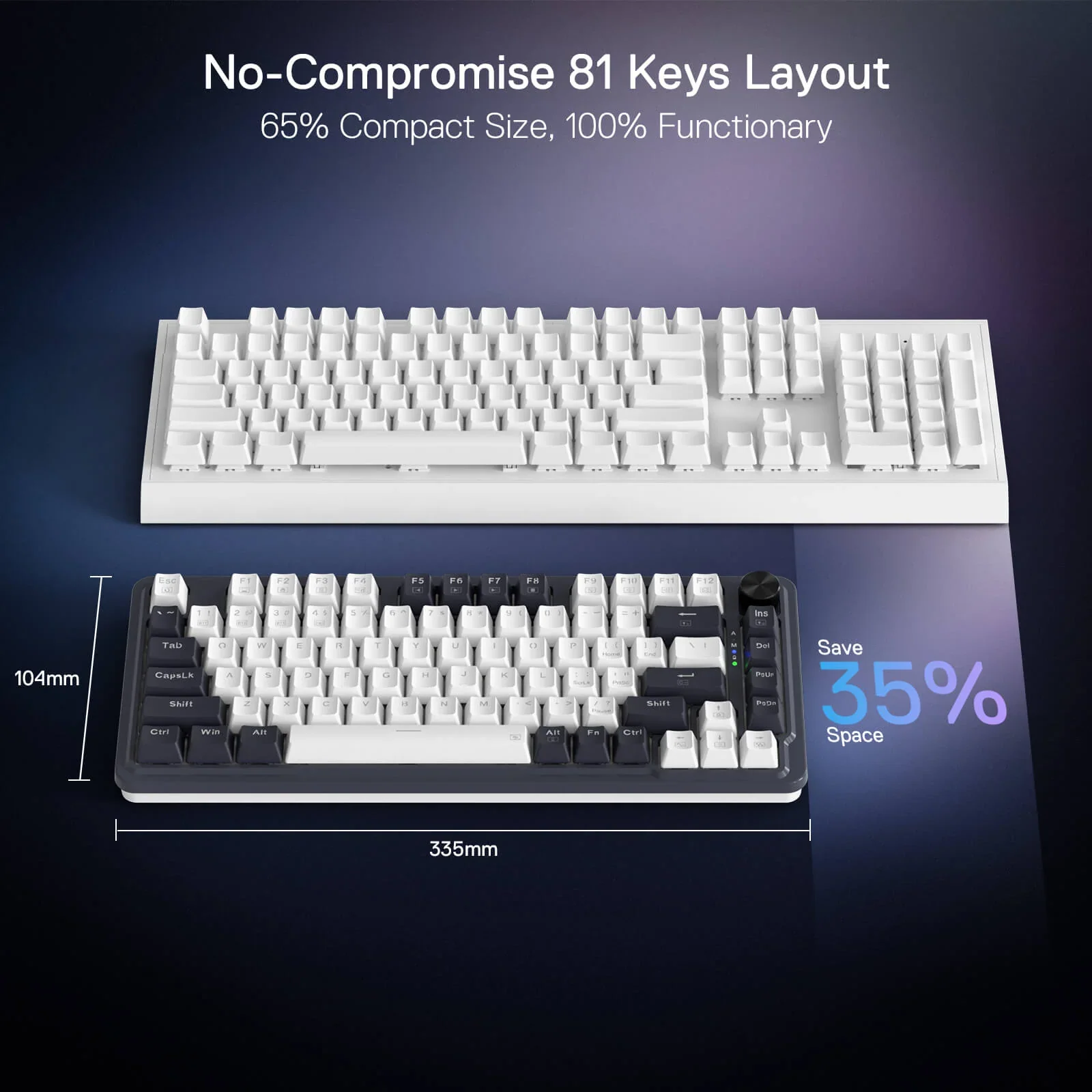 Redragon Ucal K673 Pro 75% Wireless Gasket RGB Gaming Keyboard - Image 2