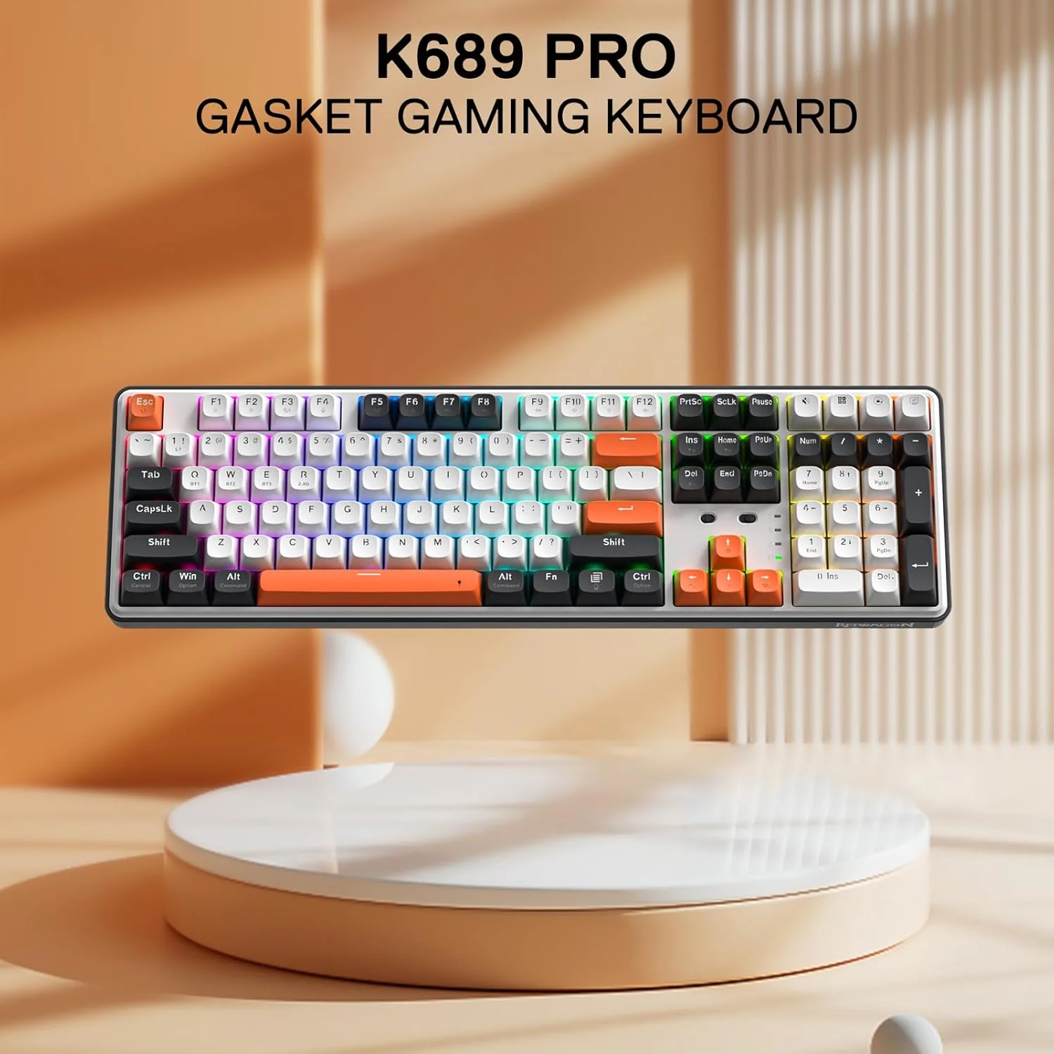 REDRAGON WYVERN PRO K689WBO-RGB-PRO WIRELESS KEYBOARD - Image 3