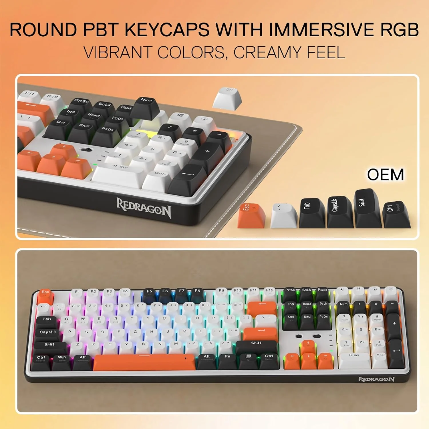 REDRAGON WYVERN PRO K689WBO-RGB-PRO WIRELESS KEYBOARD - Image 8
