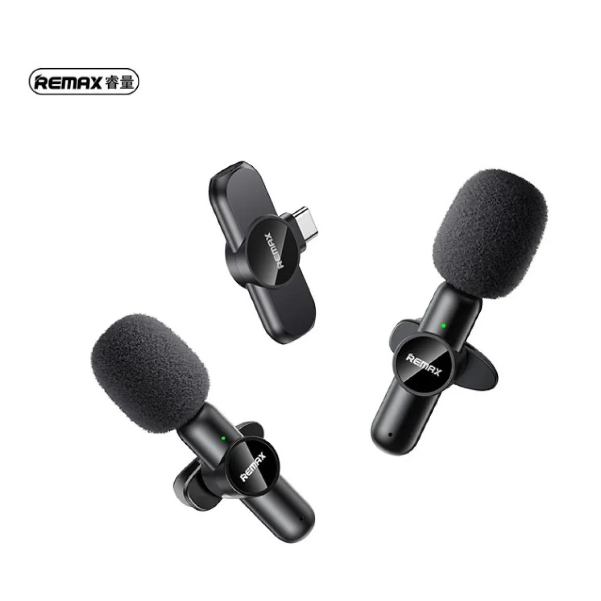Remax K10 Ryusic Series One-to-Two Live Stream Wireless Microphone - Type C