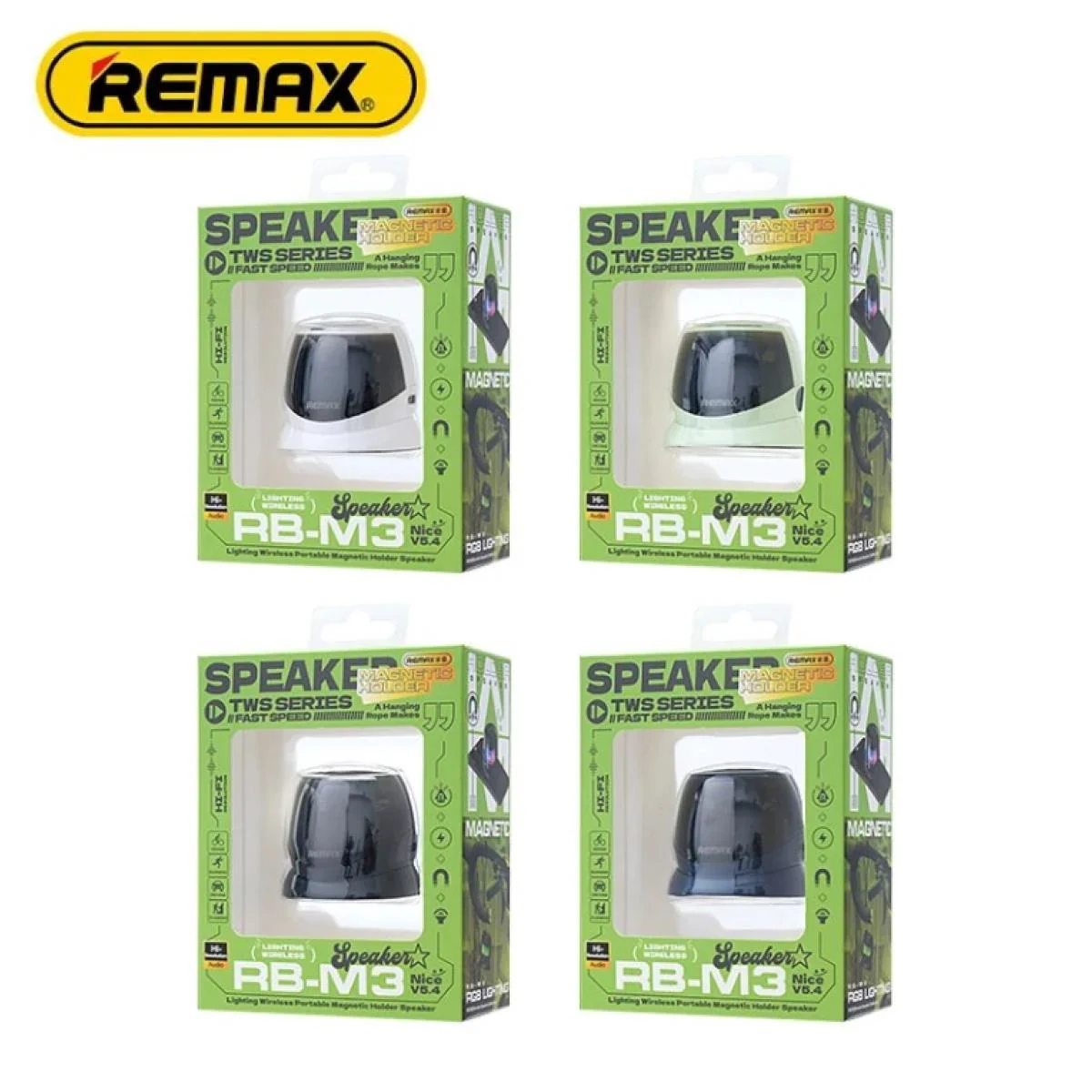 Remax RB-M3 Magnetic Portable LED Light Bluetooth Speaker - Image 3
