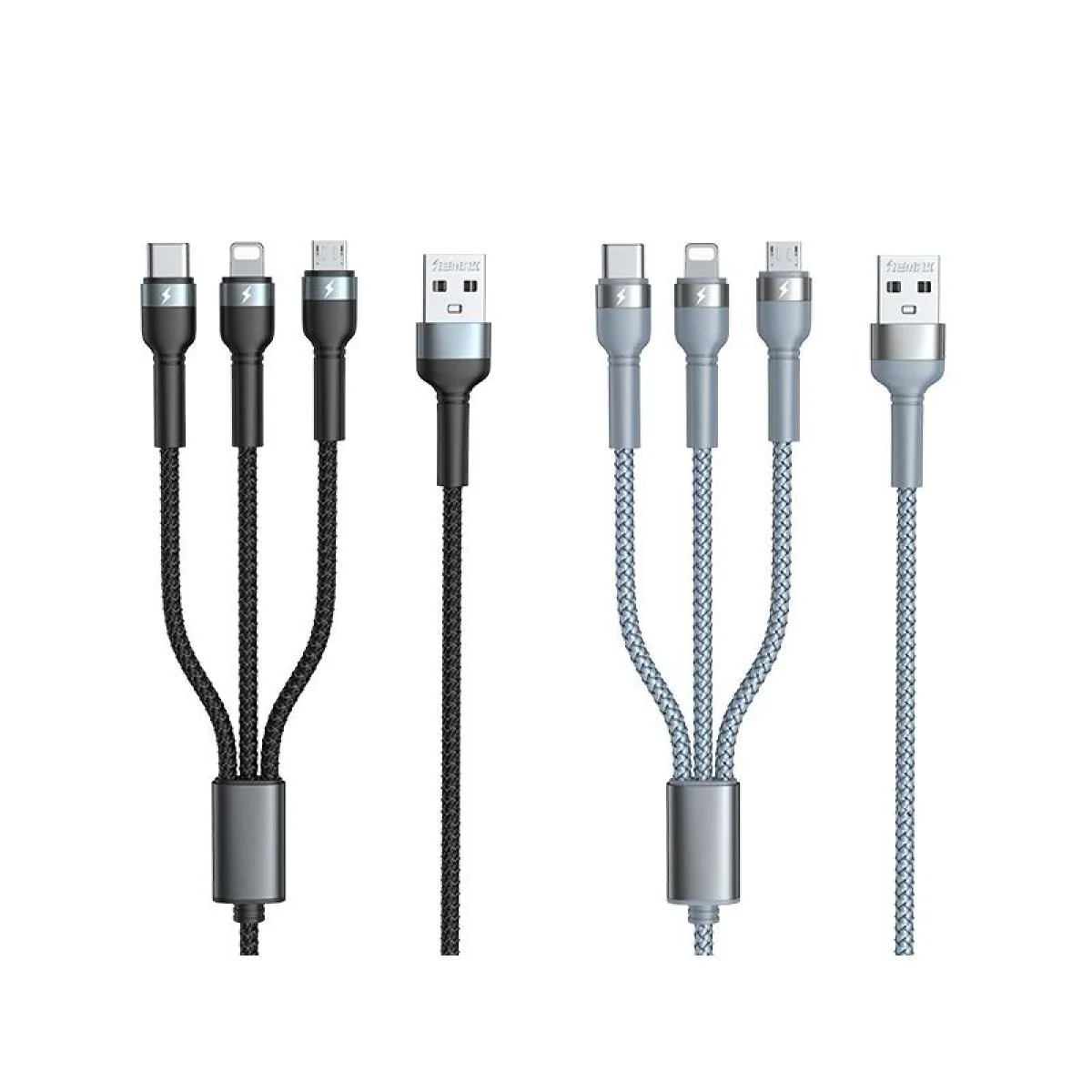 Remax RC-124TH 1.2M 2A 3 IN 1 Charger Cable - Image 2