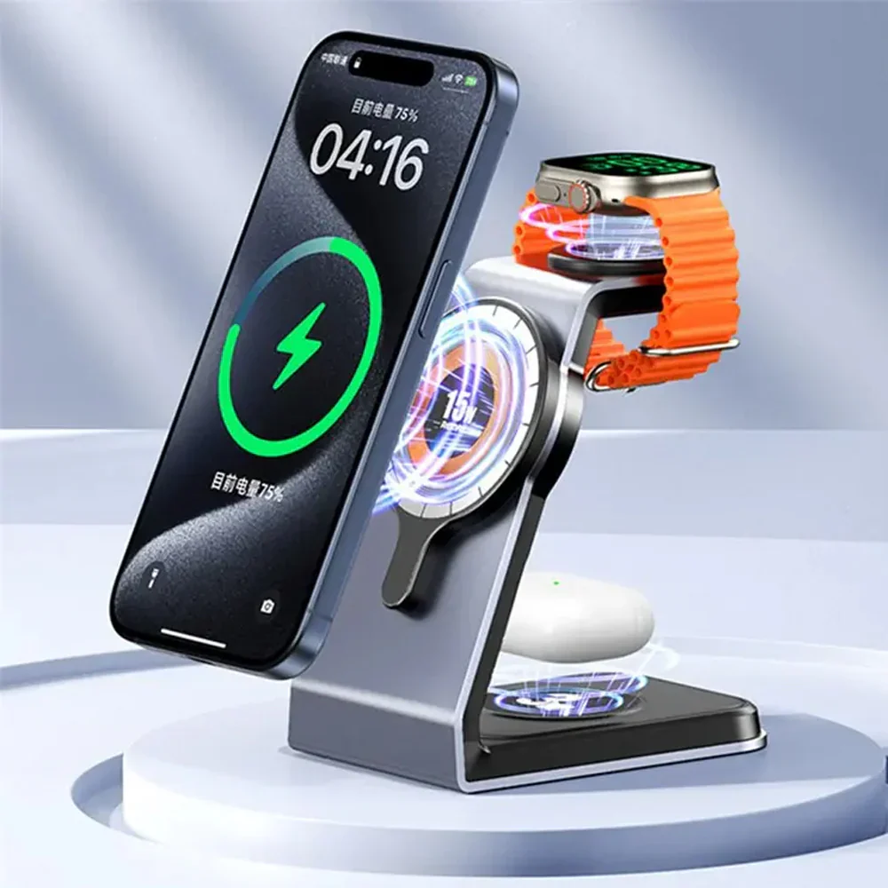 Remax RP-W85  Wireless Charging Magnetic 3 in 1 - Image 3
