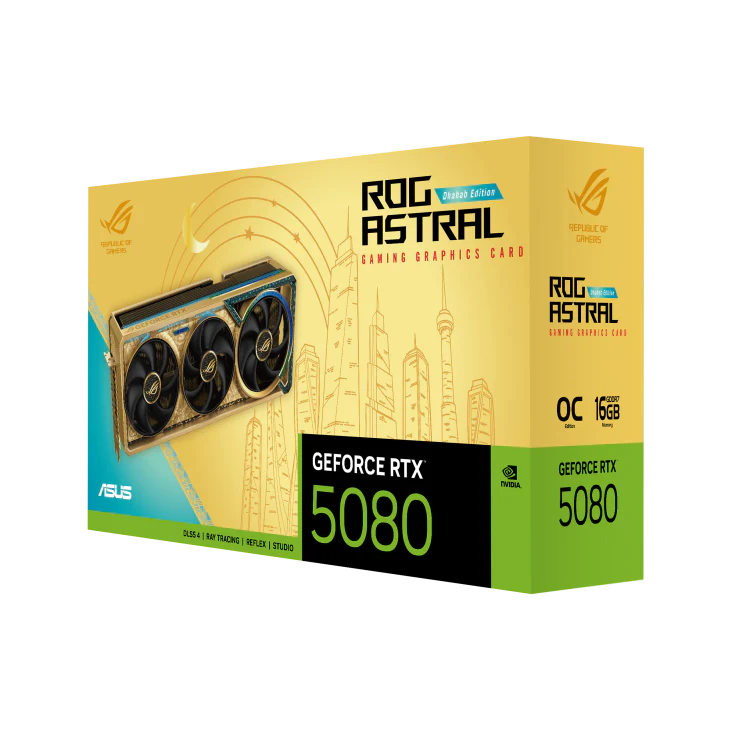 ROG Astral GeForce RTX™ 5080 Dhahab CORE OC Edition 16GB GDDR7 - Graphics Card - Image 6