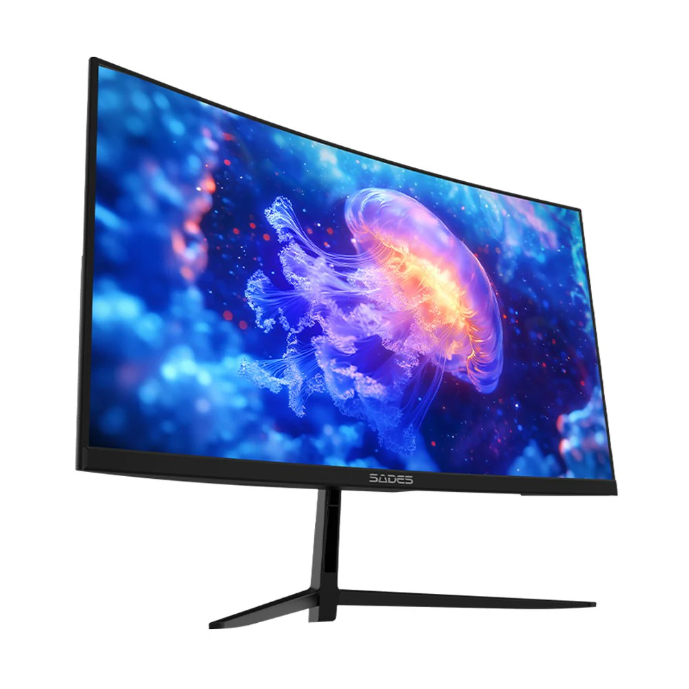 Sades NC-Pelagia SC-CJ04F24B, 24" FHD 1920x1080, 200Hz, VA, Curved Gaming Monitor - Black - Image 2
