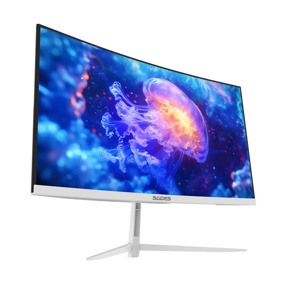 Sades NC-Pelagia SC-CJ04F24W, 24" FHD 1920x1080, 200Hz, VA, Curved Gaming Monitor - White - Image 2