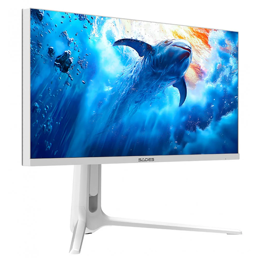 Sades RS-Dolphin SA-F01U27, 27" Dual mode: UHD (4K) 3840x2160 160Hz / FHD 320Hz, IPS Flat Gaming Monitor - White - Image 3