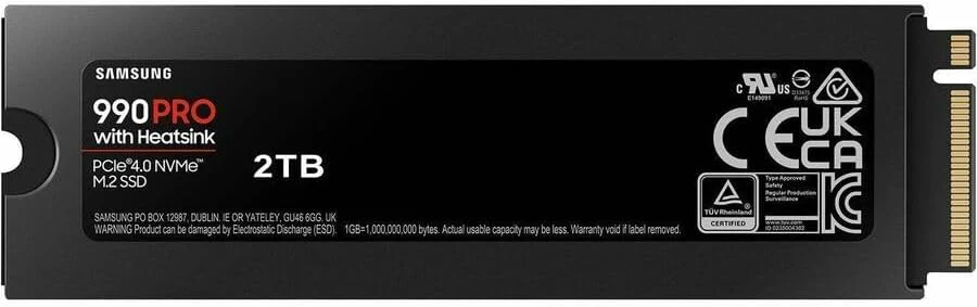 SAMSUNG 990 PRO WITH HEATSINK 2TB PCIE 4.0 NVME M.2 SSD - Image 2