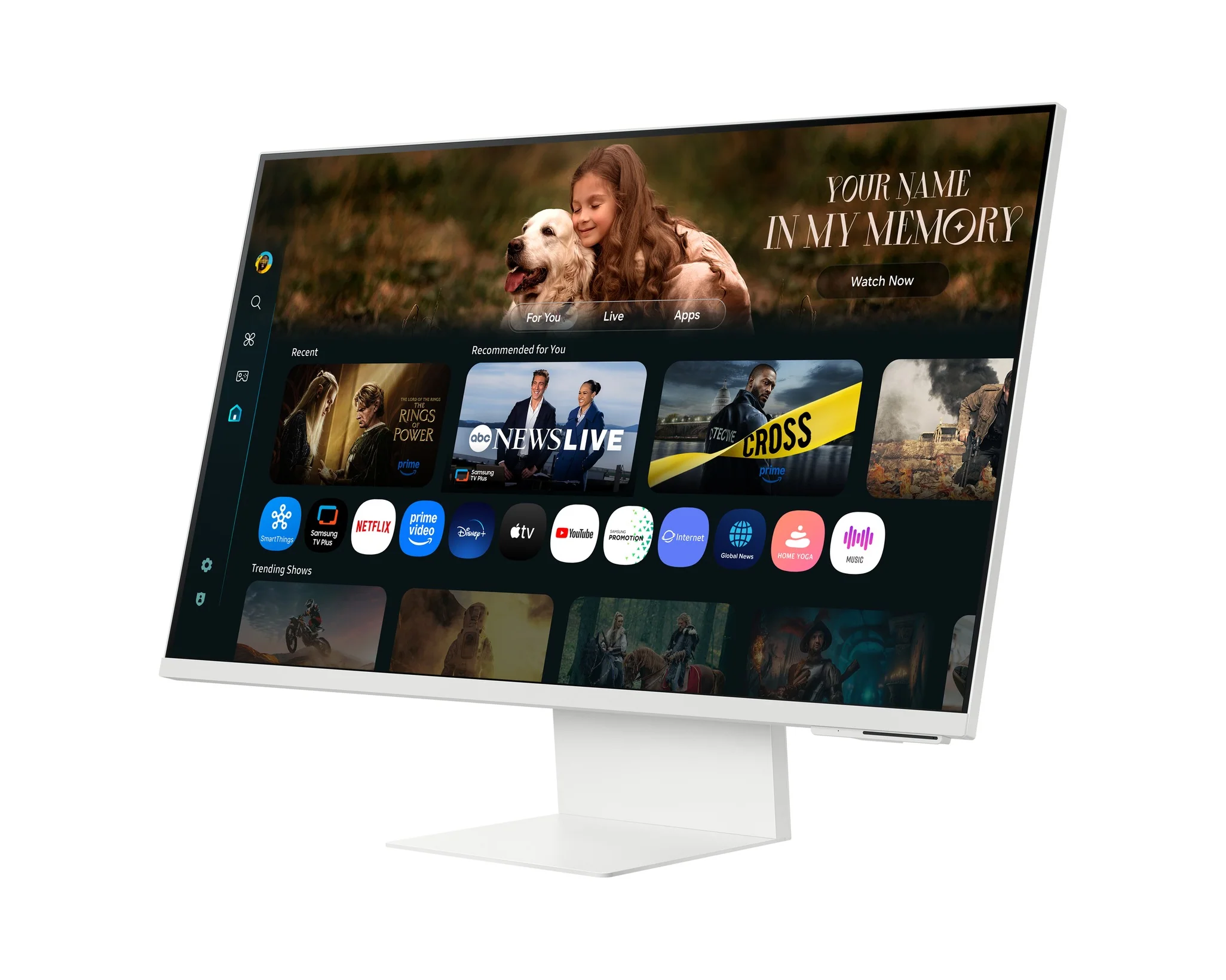 Samsung M8 2025 (FM801) Smart AI 32" 4K UHD Tizen™ OS Flat Business Monitor VA 60Hz 4ms HDR10+ 10Bit Samsung Vision AI, USB Type-C w/ Cam, Adaptive Sound Pro Speakers & Ergonomic Stand - White - Image 2
