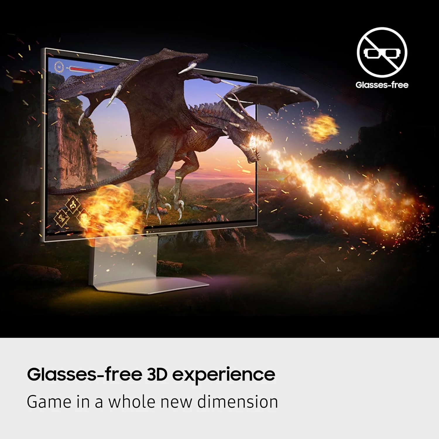 Samsung Odyssey 3D (FG900) 27" 4K 165Hz IPS HDR10+ HDMI 2.1 Eye-Tracking Cameras(Mercury Silver) Flat Monitor - Image 11