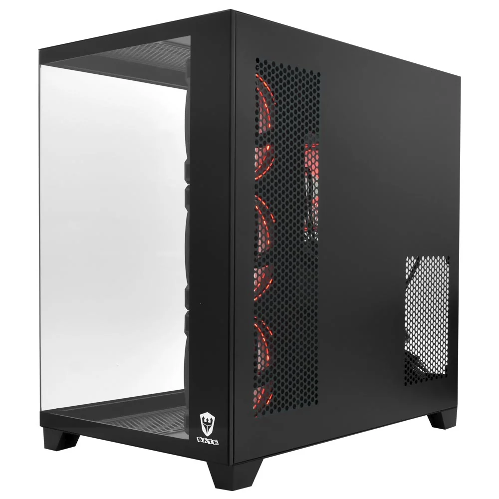 Sate K896 Tempered Glass Panel Full View Desktop ATX / 4 FAN / BLACK GAMING CASE - Image 4