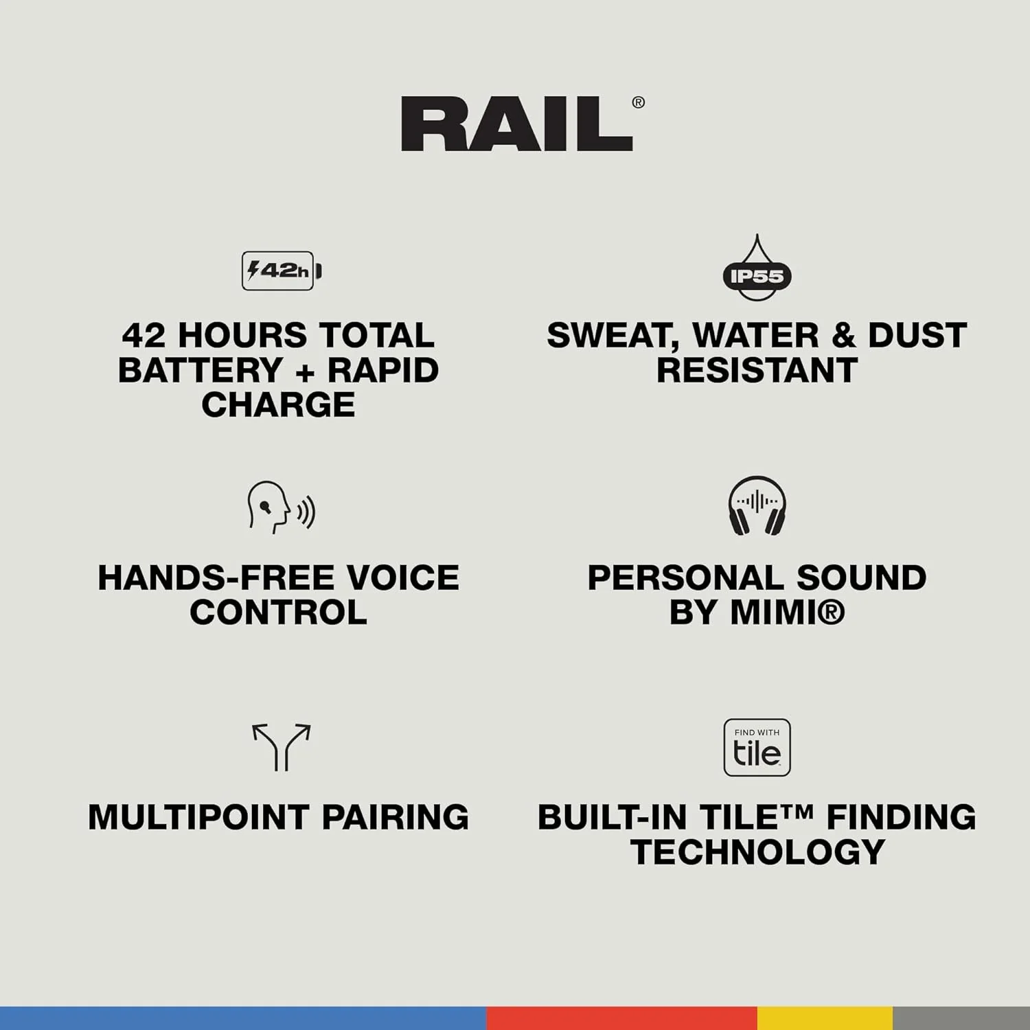 Skullcandy Rail Wireless Earbuds, Bluetooth Headphones - Image 5