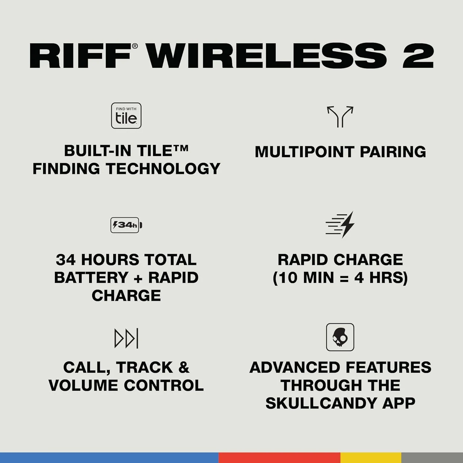 Skullcandy Riff Wireless 2 Headset - Black - Image 4