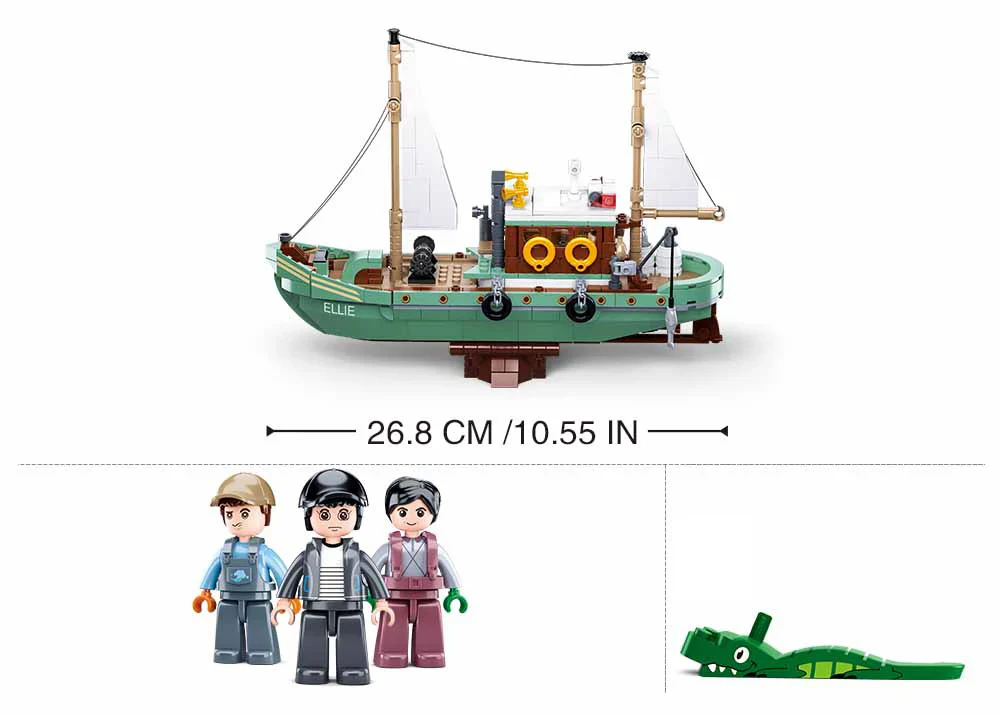 Sluban ModelBricks- Fishing-boat 610pcs - Image 3