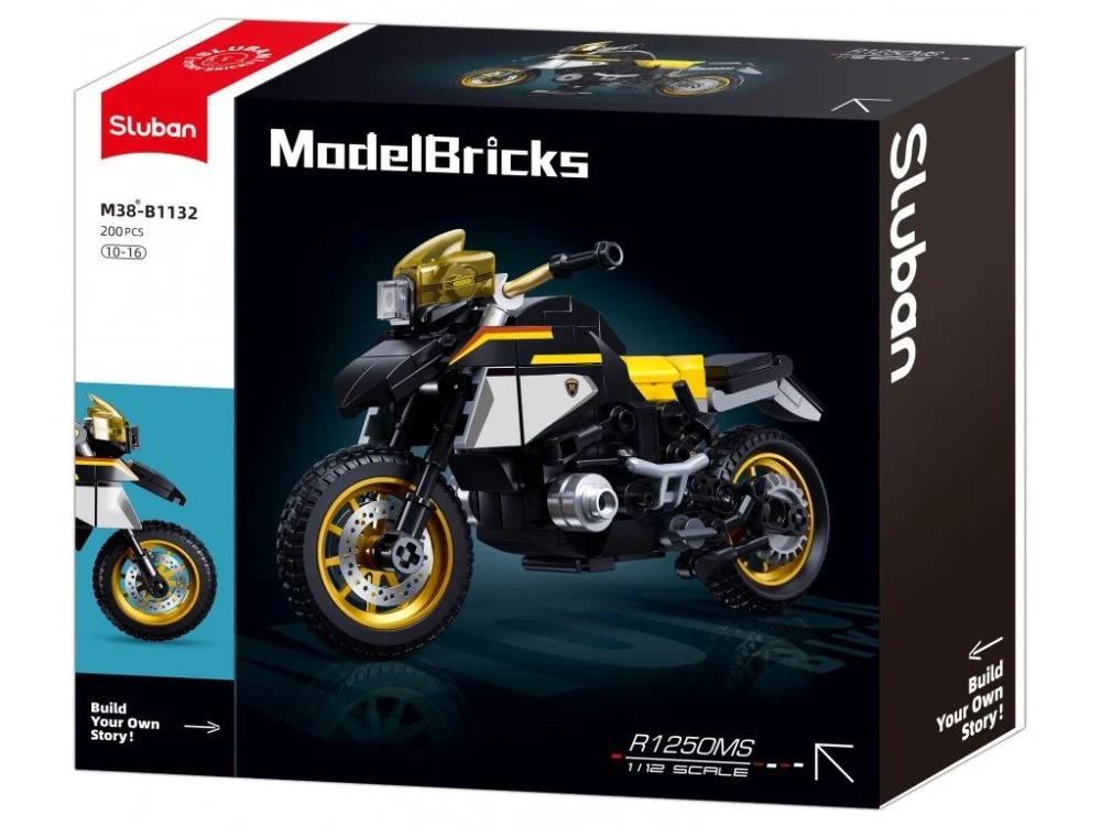 Sluban ModelBricks- R1250 MS Motorcycle 1/12 (200PCS) - Image 3