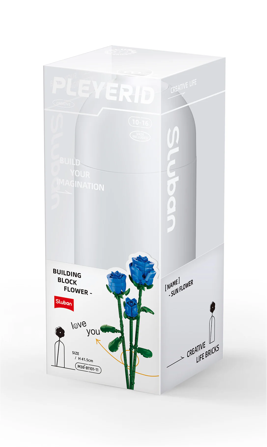 Sluban - PLEYERID-Blue Rose 238PCS - Image 2