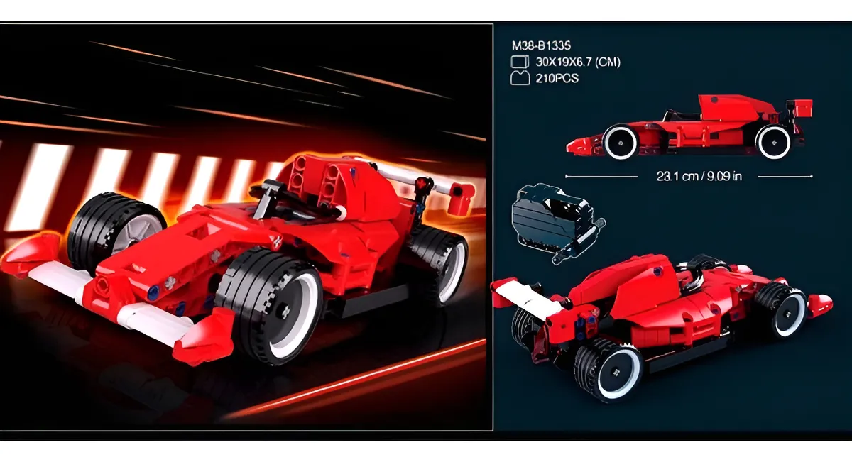 Sluban POWER BRICKS-Formula car(Pull back) 210pcs - Image 2