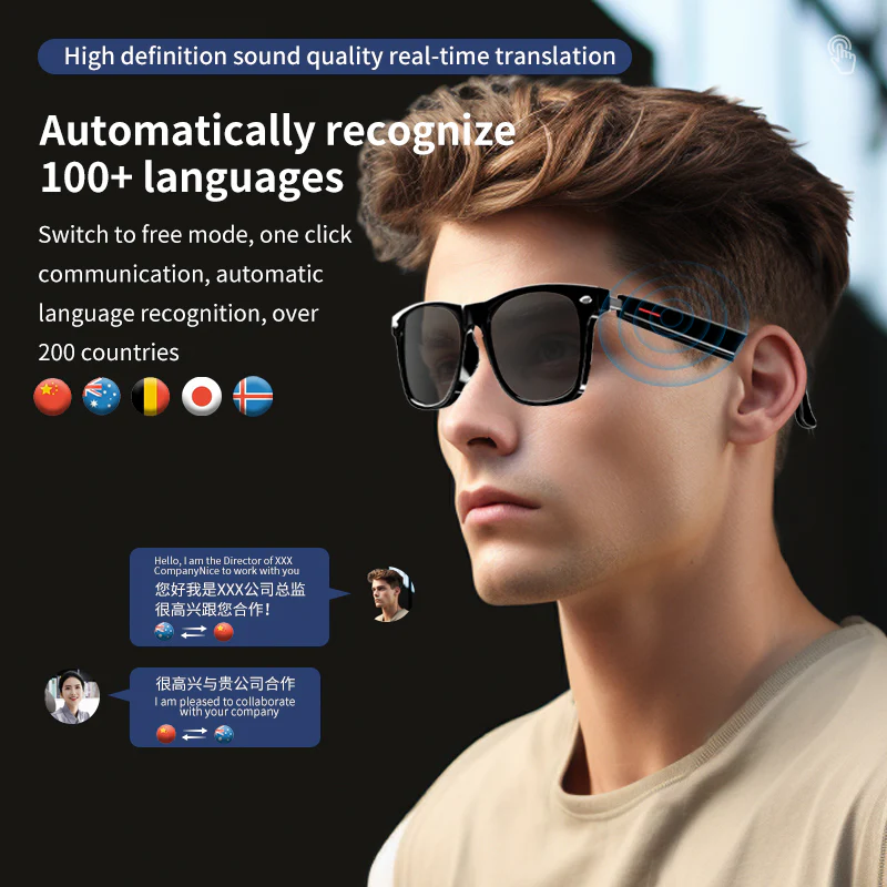 Smart Glasses E13 Bluetooth Sunglasses with Voice Assistant - Image 3
