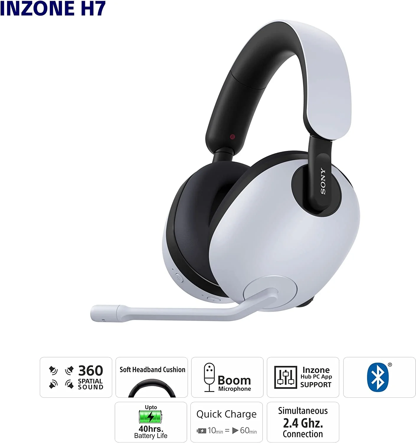 Sony-INZONE H7 Wireless Gaming Headset For PC and PlayStation 5 - Image 6